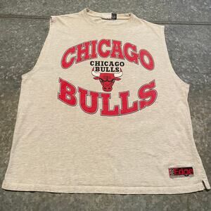 Vinage Chicago Bulls Pro Edge 1996 Tank Top Shirt Mens XL Gray Muscle Tee Shirt